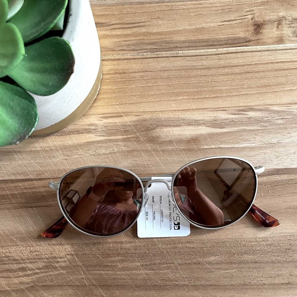 Joe’s Jeans Aviator Sunglasses Brown Lens